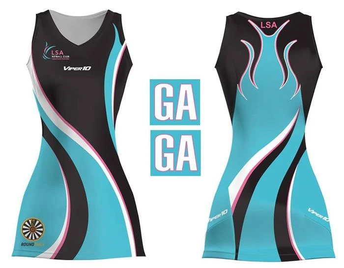 Sublimated ta ' Mentallic personalizzat Netball uniformijiet disinn
