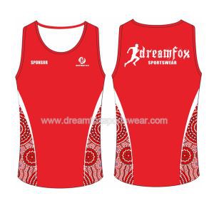 Bejgħ bl-ingrossa Custom Sublimazzjoni Men Running Tank Top Singlets